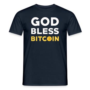 Bitcoin - Männer T-Shirt - Navy - Vorne - AI Model Male 178 light (178cm)