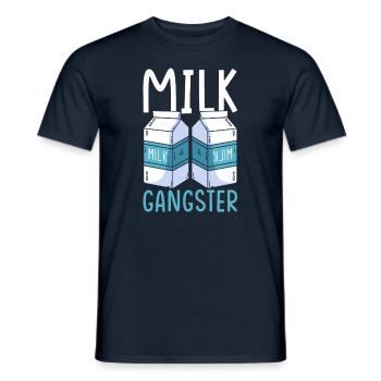 Milk Gangster - Men's T-Shirt - navy - Front - AI Model Male 178 light (178cm)