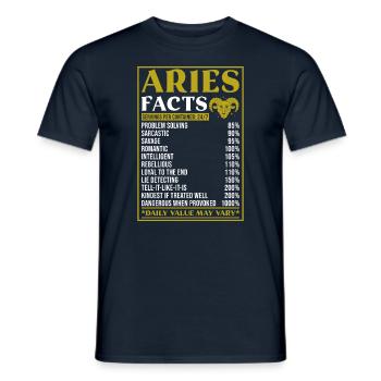 Faits sur le cadeau du signe du zodiaque Bélier - T-shirt homme - marine - Devant - AI Model Male 178 light (178cm)