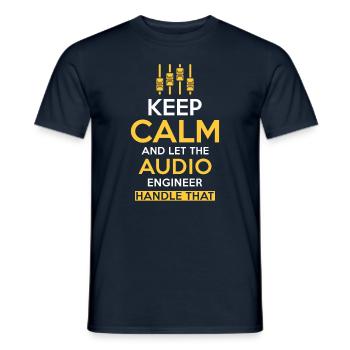 Audio Ingenieur Tontechniker Geschenk - Männer T-Shirt - Navy - Vorne - AI Model Male 178 light (178cm)