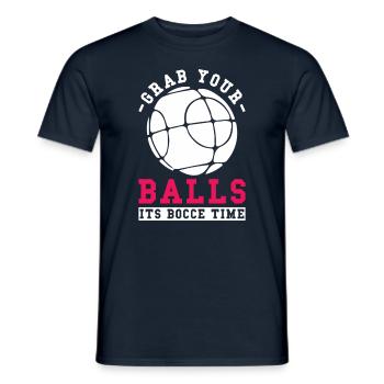 Pétanque Boule Prenez vos balles c’est l’heure de la pétanque - T-shirt homme - marine - Devant - AI Model Male 178 light (178cm)