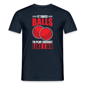 Cricket Gift Cricketer - Men's T-Shirt - navy - Front - AI Model Male 178 light (178cm)