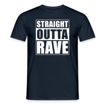 Straight outta Rave - Men's T-Shirt - navy - Front - AI Model Male 178 light (178cm)