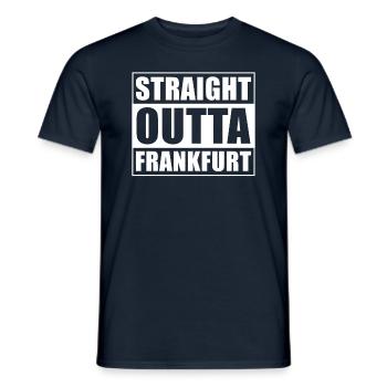 Straight outta Francfort - T-shirt homme - marine - Devant - AI Model Male 178 light (178cm)