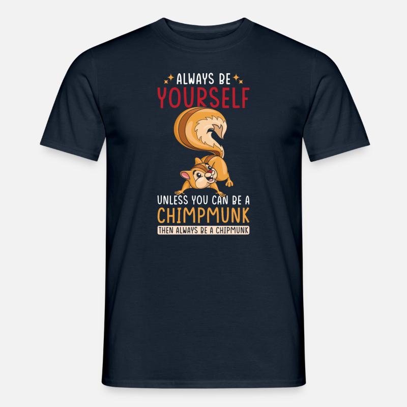 Streifenhörnchen - Männer T-Shirt - Navy