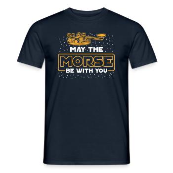 Amateur radio - Men's T-Shirt - navy - Front - AI Model Male 178 light (178cm)