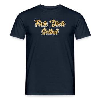 Fick dich selbst - Männer T-Shirt - Navy - Vorne - AI Model Male 178 light (178cm)