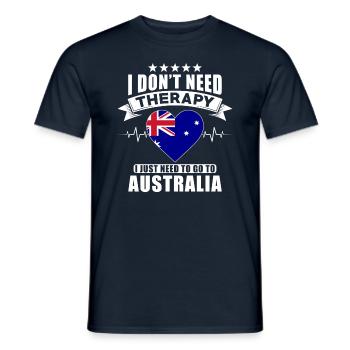 Australia I do not need Therapy - Männer T-Shirt - Navy - Vorne - AI Model Male 178 light (178cm)