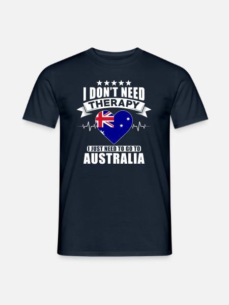Australia I do not need Therapy - Men's T-Shirt - navy