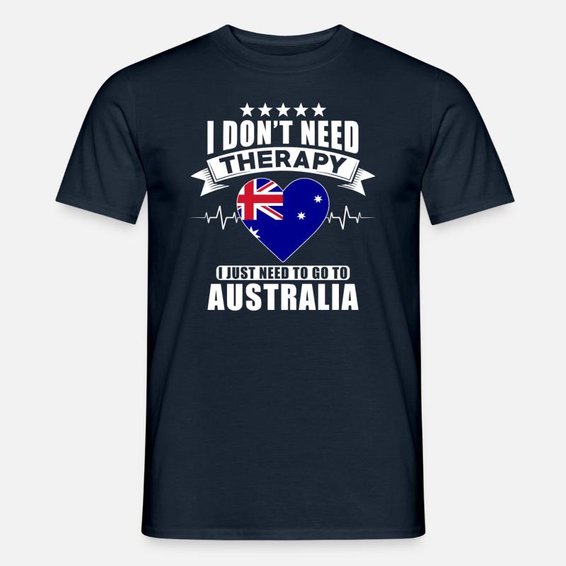 Australia I do not need Therapy - Men’s T-shirt - navy