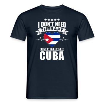 Cuba I do not need Therapy - Men's T-Shirt - navy - Front - AI Model Male 178 light (178cm)