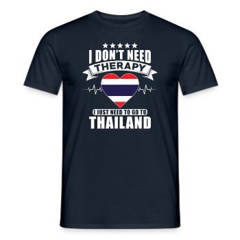 Thailand I do not need Therapy - Männer T-Shirt - Navy - Vorne - AI Model Male 178 light (178cm)