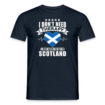 Ecosse Je n’ai pas besoin de thérapie - T-shirt homme - marine - Devant - AI Model Male 178 light (178cm)