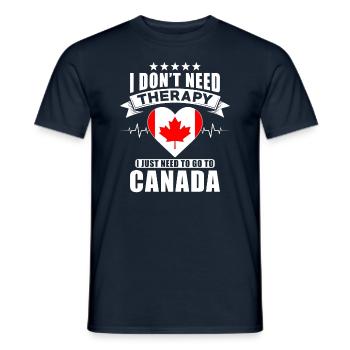 Canada I do not need Therapy - Männer T-Shirt - Navy - Vorne - AI Model Male 178 light (178cm)
