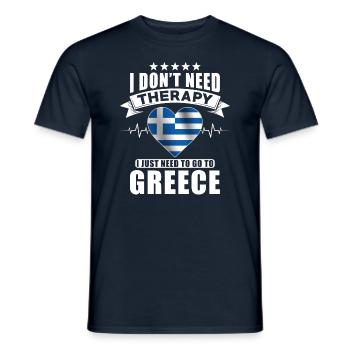 Grèce Je n’ai pas besoin de thérapie - T-shirt homme - marine - Devant - AI Model Male 178 light (178cm)