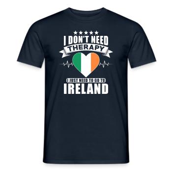 Ireland I do not need Therapy - Men's T-Shirt - navy - Front - AI Model Male 178 light (178cm)