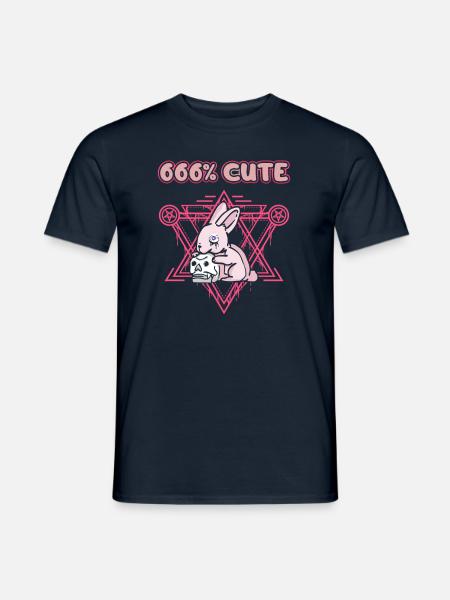 666% Cute kawaii Satanic Goth - Men's T-Shirt - navy