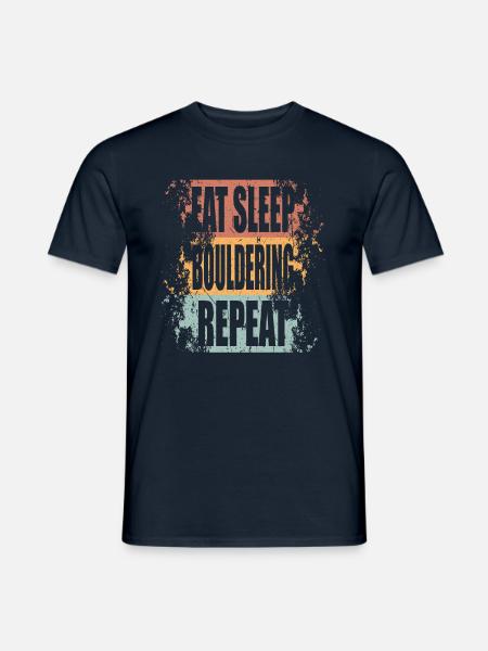 Bloc Manger Dormir Répéter - T-shirt homme - marine