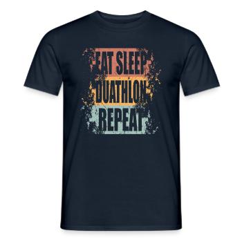 Duathlon Manger Dormir Répéter - T-shirt homme - marine - Devant - AI Model Male 178 light (178cm)