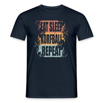 Korfball Manger Dormir Répéter - T-shirt homme - marine - Devant - AI Model Male 178 light (178cm)