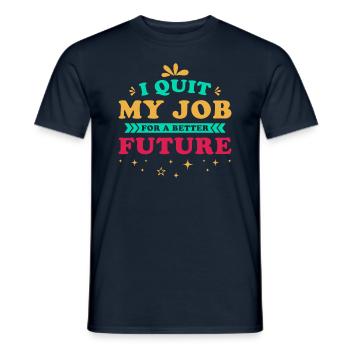 Licenciement Disant Motivation Avenir - T-shirt homme - marine - Devant - AI Model Male 178 light (178cm)