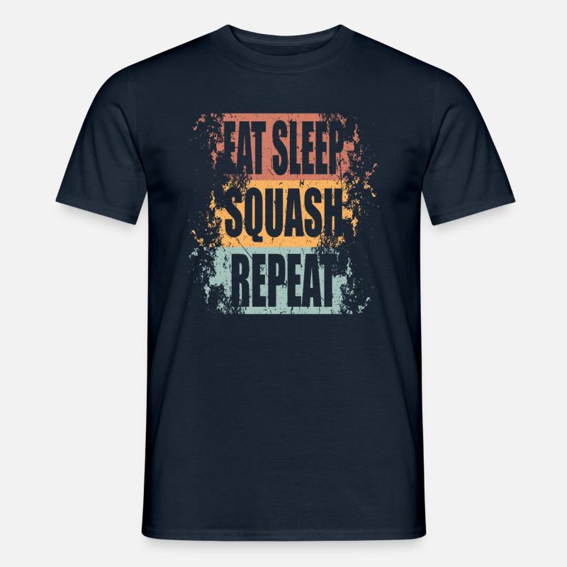 Squash Eat Sleep Repeat - Männer T-Shirt - Navy