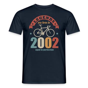 cycling bike anniversary born in 2002 20 years - Men's T-Shirt - navy - Front - AI Model Male 178 light (178cm)