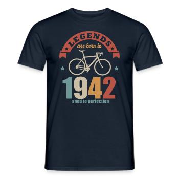 Radsport-Jubiläum Jahrgang 1942 80 Jahre - Männer T-Shirt - Navy - Vorne - AI Model Male 178 light (178cm)
