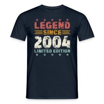 Legend 2004 Vintage Birthday Gift - Men's T-Shirt - navy - Front - AI Model Male 178 light (178cm)
