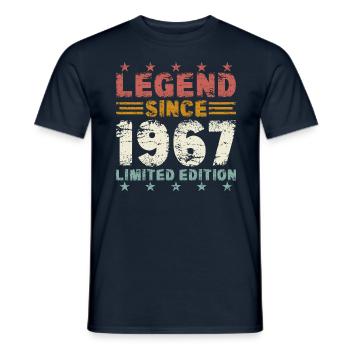 Legend 1967 Vintage Cadeau d’anniversaire - T-shirt homme - marine - Devant - AI Model Male 178 light (178cm)
