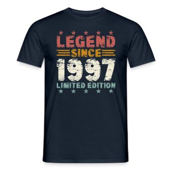 Legende 1997 Jahrgang Geburtstag Geschenk - Männer T-Shirt - Navy - Vorne - AI Model Male 178 light (178cm)