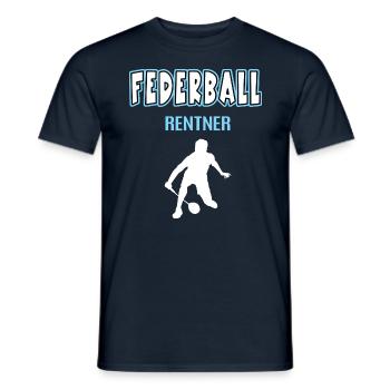 Federball Rentner Rente Ruhestand Federballer - Männer T-Shirt - Navy - Vorne - AI Model Male 178 light (178cm)