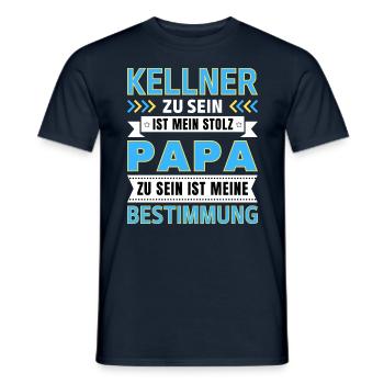 Kellner zu sein ist mein Stolz; Papa Geschenk - Männer T-Shirt - Navy - Vorne - AI Model Male 178 light (178cm)