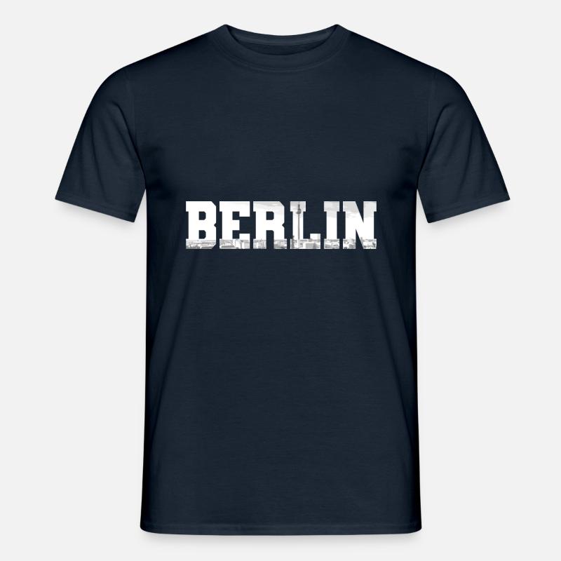 Berlin Skyline - Männer T-Shirt - Navy