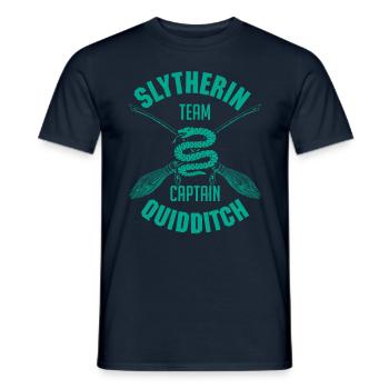 Harry Potter Slytherin Team Captain Quidditch - Men's T-Shirt - navy - Front - AI Model Male 178 light (178cm)