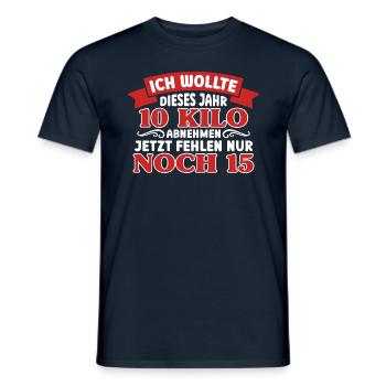 Ich wollte 10 kilo abnehmen, Spruch Funshirt - Männer T-Shirt - Navy - Vorne - AI Model Male 178 light (178cm)