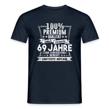 69. Geburtstag 69 Jahre Geburtstagsgeschenk Party - Männer T-Shirt - Navy - Vorne - AI Model Male 178 light (178cm)