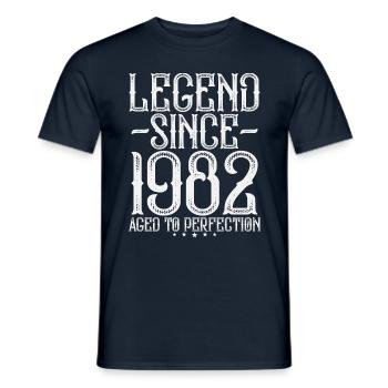 Legend 1982 Vintage Vintage Birthday Gift - Men's T-Shirt - navy - Front - AI Model Male 178 light (178cm)