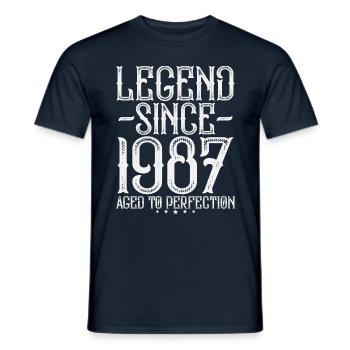 Légende 1987 Vintage Vintage Cadeau d’Anniversaire - T-shirt homme - marine - Devant - AI Model Male 178 light (178cm)