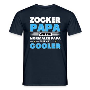 Zocker Papa wie ein normaler nur viel cooler - Männer T-Shirt - Navy - Vorne - AI Model Male 178 light (178cm)