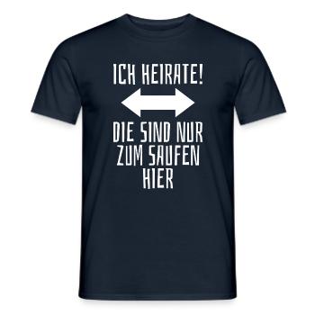 Junggesellenabschied - JGA Bräutigam Lustig - Männer T-Shirt - Navy - Vorne - AI Model Male 178 light (178cm)