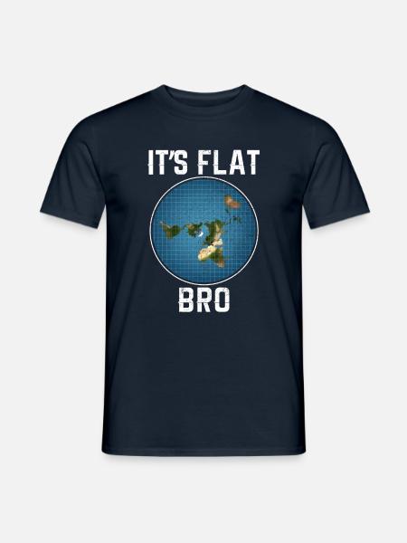 Flat Earth - It's Flat Bro - Männer T-Shirt - Navy