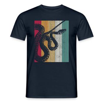 Vintage Serpent - T-shirt homme - marine - Devant - AI Model Male 178 light (178cm)
