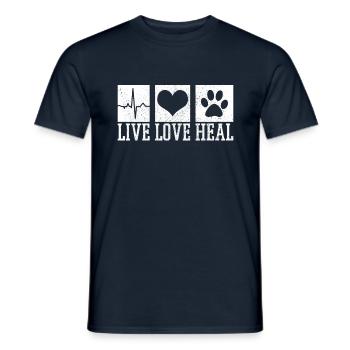 Vétérinaire animalier cadeau - T-shirt homme - marine - Devant - AI Model Male 178 light (178cm)