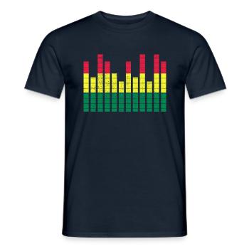 Reggae - Dub Dancehall Rasta Rastafari Jamaica - T-shirt homme - marine - Devant - AI Model Male 178 light (178cm)