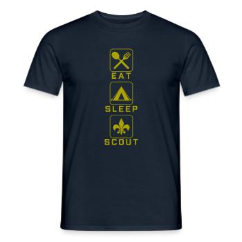 Pfadfinder - Männer T-Shirt - Navy - Vorne - AI Model Male 178 light (178cm)