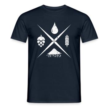 beer - Men's T-Shirt - navy - Front - AI Model Male 178 light (178cm)