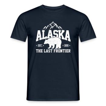 Alaska - The Last Frontier Grizzly Bear Souvenir - Men's T-Shirt - navy - Front - AI Model Male 178 light (178cm)