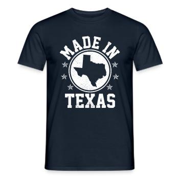 Texas - Männer T-Shirt - Navy - Vorne - AI Model Male 178 light (178cm)