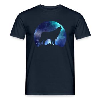wolf - Men's T-Shirt - navy - Front - AI Model Male 178 light (178cm)